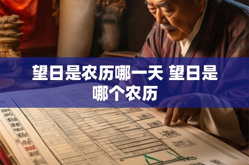 望日是农历哪一天 望日是哪个农历