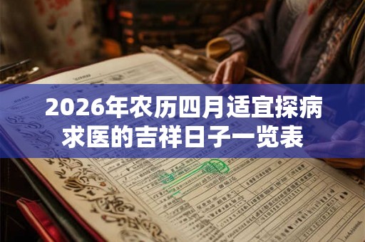 2026年农历四月适宜探病求医的吉祥日子一览表