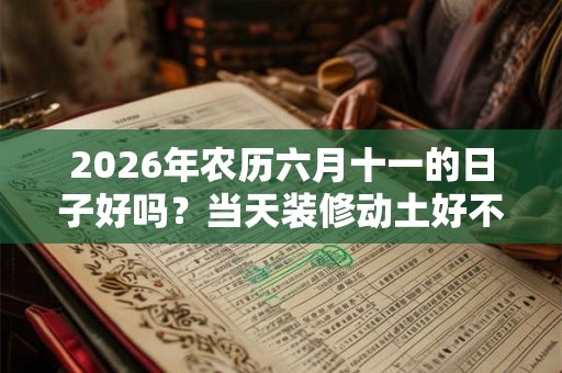 2026年农历六月十一的日子好吗？当天装修动土好不好？