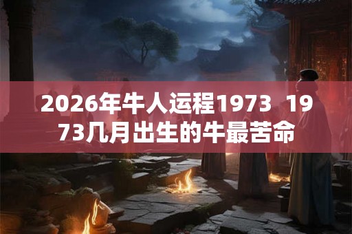 2026年牛人运程1973  1973几月出生的牛最苦命