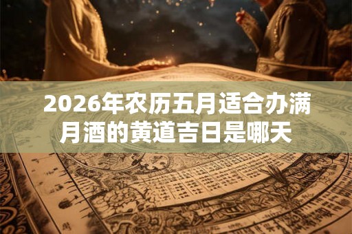 2026年农历五月适合办满月酒的黄道吉日是哪天