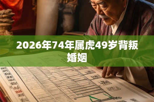 2026年74年属虎49岁背叛婚姻