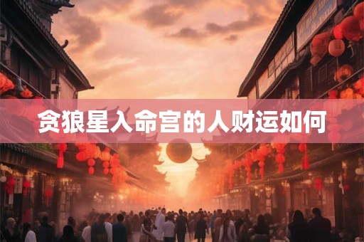 贪狼星入命宫的人财运如何
