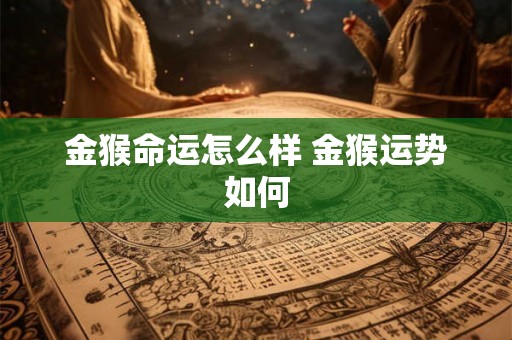 金猴命运怎么样 金猴运势如何