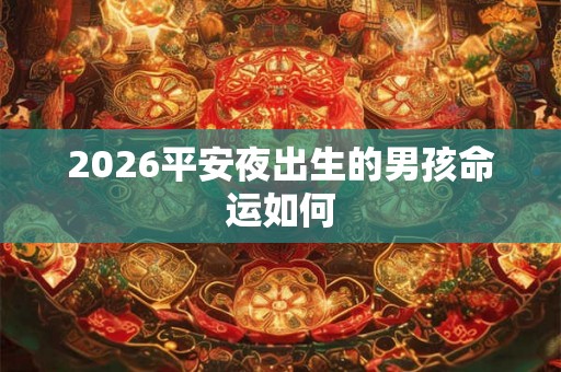 2026平安夜出生的男孩命运如何