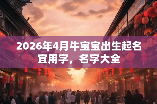 2026年4月牛宝宝出生起名宜用字,名字大全 2026年4月牛宝宝出生起名宜用字,名字大全