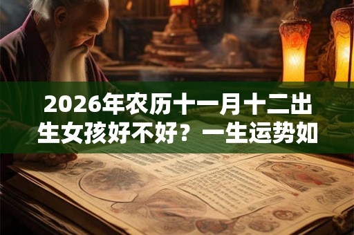 2026年农历十一月十二出生女孩好不好？一生运势如何？
