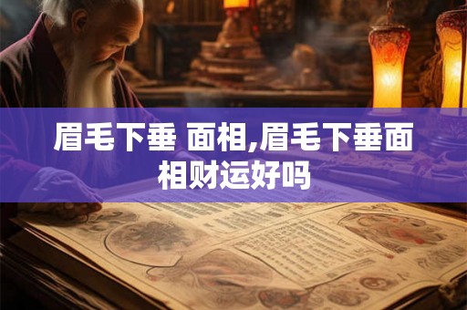 眉毛下垂 面相,眉毛下垂面相财运好吗