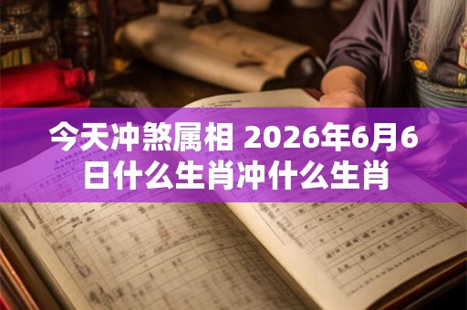 今天冲煞属相 2026年6月6日什么生肖冲什么生肖