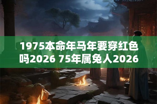 1975本命年马年要穿红色吗2026 75年属兔人2026年本命年怎么化解