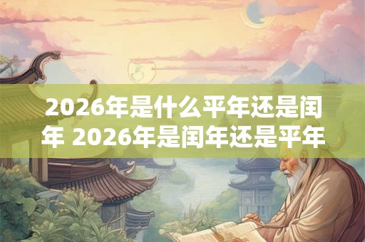 2026年是什么平年还是闰年 2026年是闰年还是平年 2026年是什么平年还是闰年 2026年是闰年还是平年
