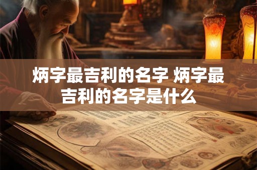 炳字最吉利的名字 炳字最吉利的名字是什么