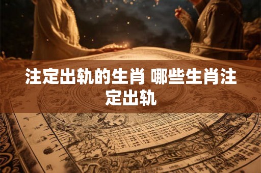 注定出轨的生肖 哪些生肖注定出轨