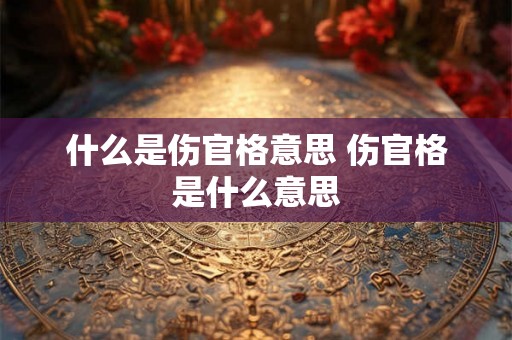 什么是伤官格意思 伤官格是什么意思