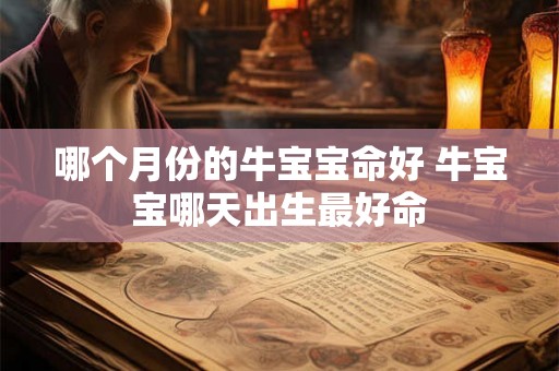 哪个月份的牛宝宝命好 牛宝宝哪天出生最好命