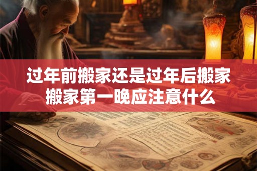 过年前搬家还是过年后搬家 搬家第一晚应注意什么