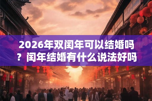 2026年双闰年可以结婚吗？闰年结婚有什么说法好吗？