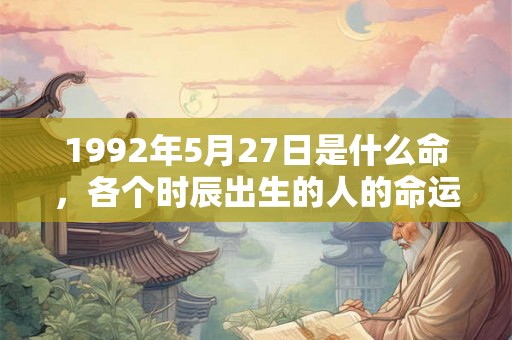 1992年5月27日是什么命,各个时辰出生的人的命运 1992年5月27日是什么命,各个时辰出生的人的命运