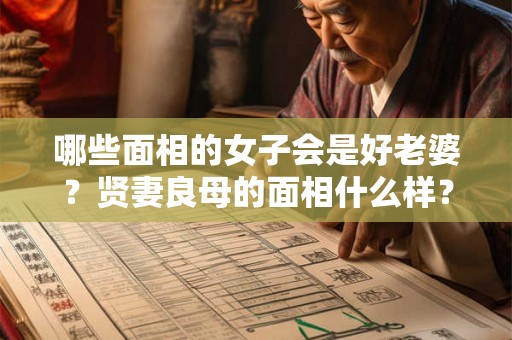 哪些面相的女子会是好老婆？贤妻良母的面相什么样？