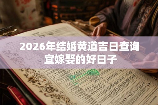 2026年结婚黄道吉日查询 宜嫁娶的好日子