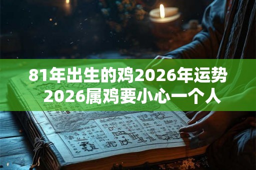 81年出生的鸡2026年运势  2026属鸡要小心一个人