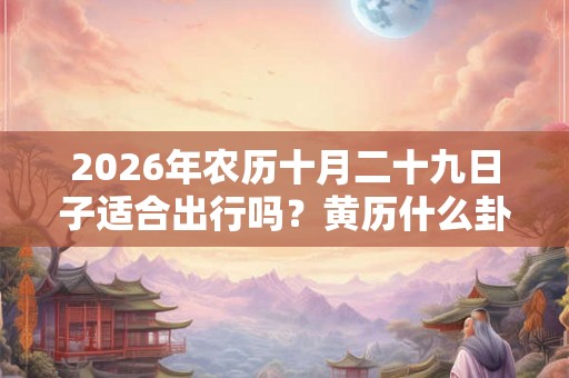 2026年农历十月二十九日子适合出行吗？黄历什么卦象？