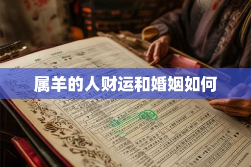 属羊的人财运和婚姻如何