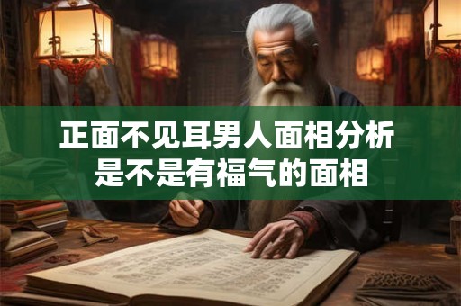 正面不见耳男人面相分析 是不是有福气的面相