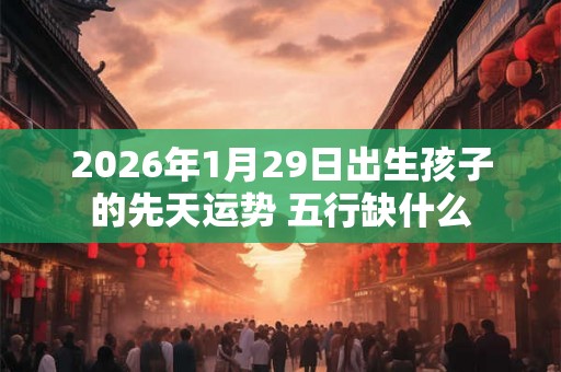 2026年1月29日出生孩子的先天运势 五行缺什么