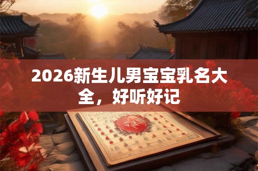 2026新生儿男宝宝乳名大全,好听好记 2026新生儿男宝宝乳名大全,好听好记