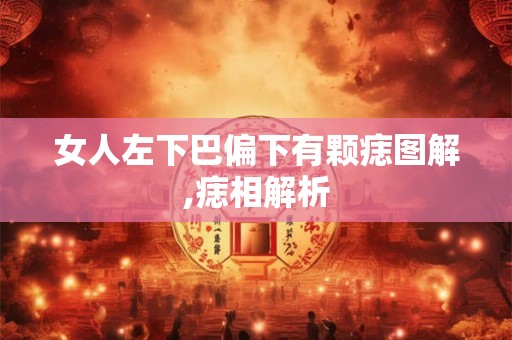 女人左下巴偏下有颗痣图解,痣相解析