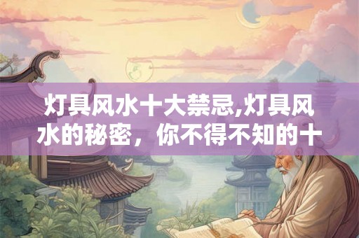 灯具风水十大禁忌,灯具风水的秘密，你不得不知的十大禁忌