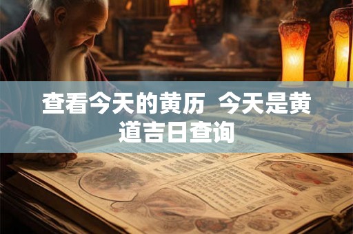 查看今天的黄历  今天是黄道吉日查询
