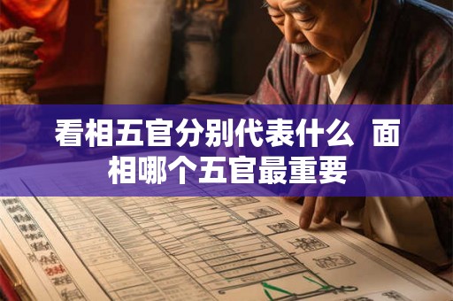 看相五官分别代表什么  面相哪个五官最重要