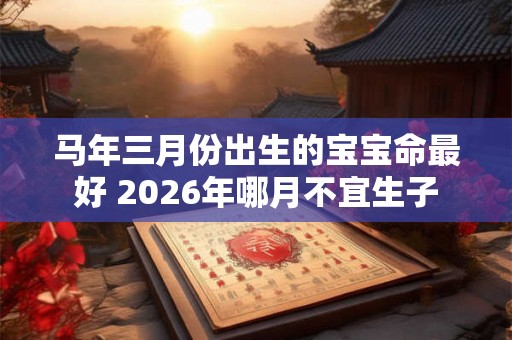 马年三月份出生的宝宝命最好 2026年哪月不宜生子