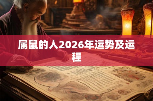 属鼠的人2026年运势及运程 属鼠的人2026年运势及运程