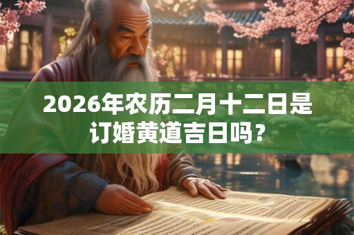 2026年农历二月十二日是订婚黄道吉日吗？