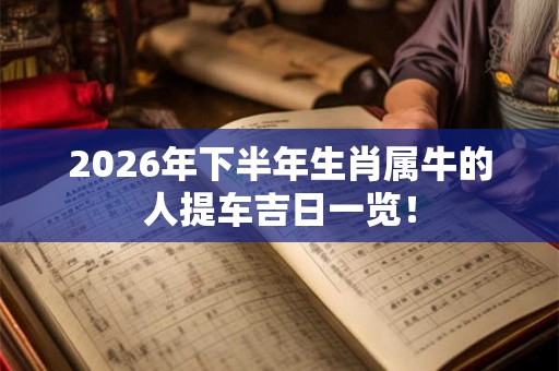2026年下半年生肖属牛的人提车吉日一览！