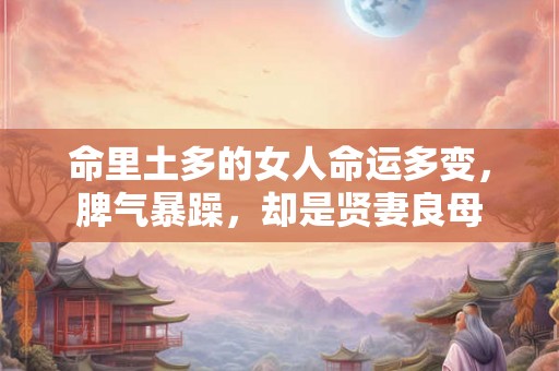 命里土多的女人命运多变，脾气暴躁，却是贤妻良母
