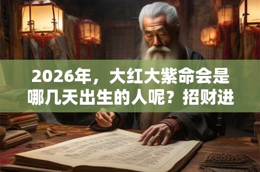 2026年，大红大紫命会是哪几天出生的人呢？招财进财有九路财神帮忙！