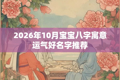 2026年10月宝宝八字寓意运气好名字推荐