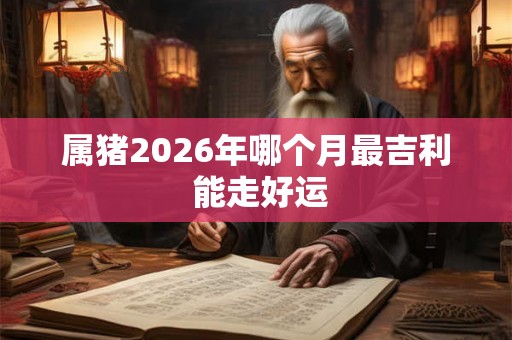 属猪2026年哪个月最吉利 能走好运