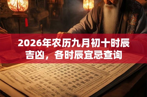 2026年农历九月初十时辰吉凶,各时辰宜忌查询 2026年农历九月初十时辰吉凶,各时辰宜忌查询