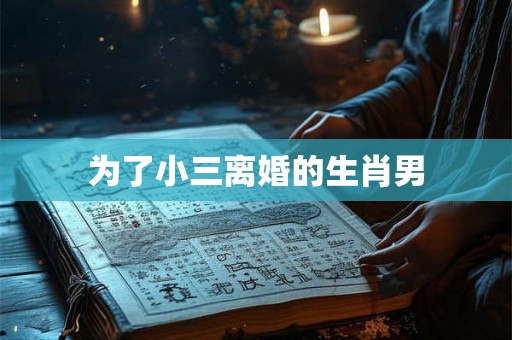 为了小三离婚的生肖男