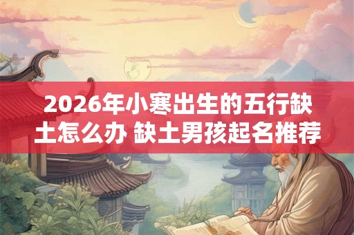 2026年小寒出生的五行缺土怎么办 缺土男孩起名推荐