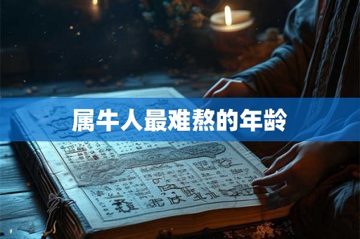 属牛人最难熬的年龄