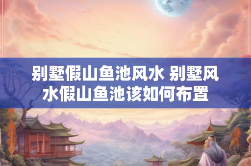 别墅假山鱼池风水 别墅风水假山鱼池该如何布置