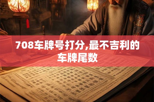 708车牌号打分,最不吉利的车牌尾数