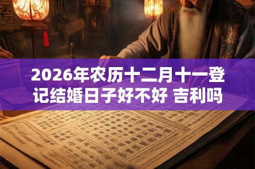 2026年农历十二月十一登记结婚日子好不好 吉利吗