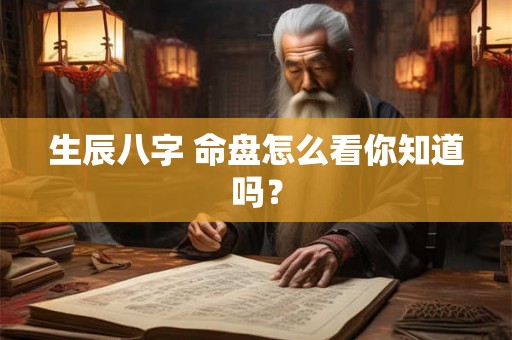 生辰八字 命盘怎么看你知道吗？